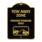Signmission Tow Away Zone Private Parking With Car TowingHeavy-Gauge Aluminum Sign, 18" x 24", BG-1824-22802 A-DES-BG-1824-22802 - alternate 1